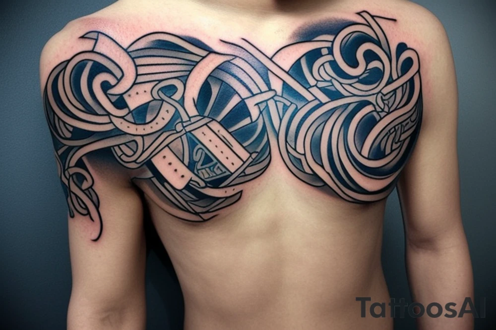 With letters “LG” tattoo idea