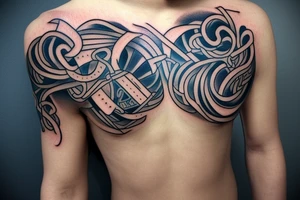 With letters “LG” tattoo idea