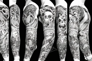 devil with skull tattoo idea