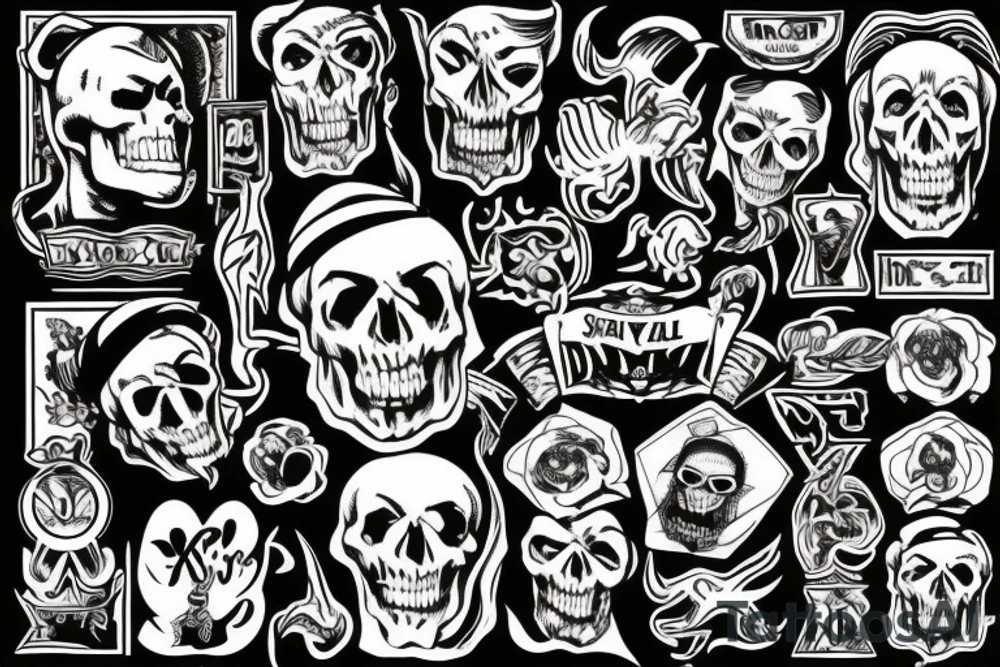 devil with skull tattoo idea