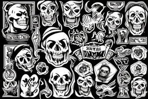 devil with skull tattoo idea
