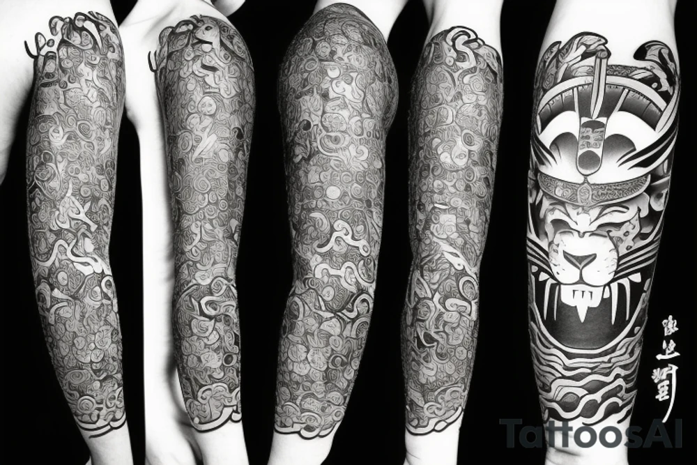 Lion, samurai tattoo idea