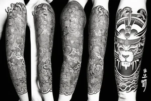 Lion, samurai tattoo idea