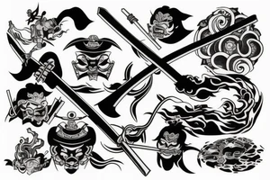 Fight samurai tattoo idea