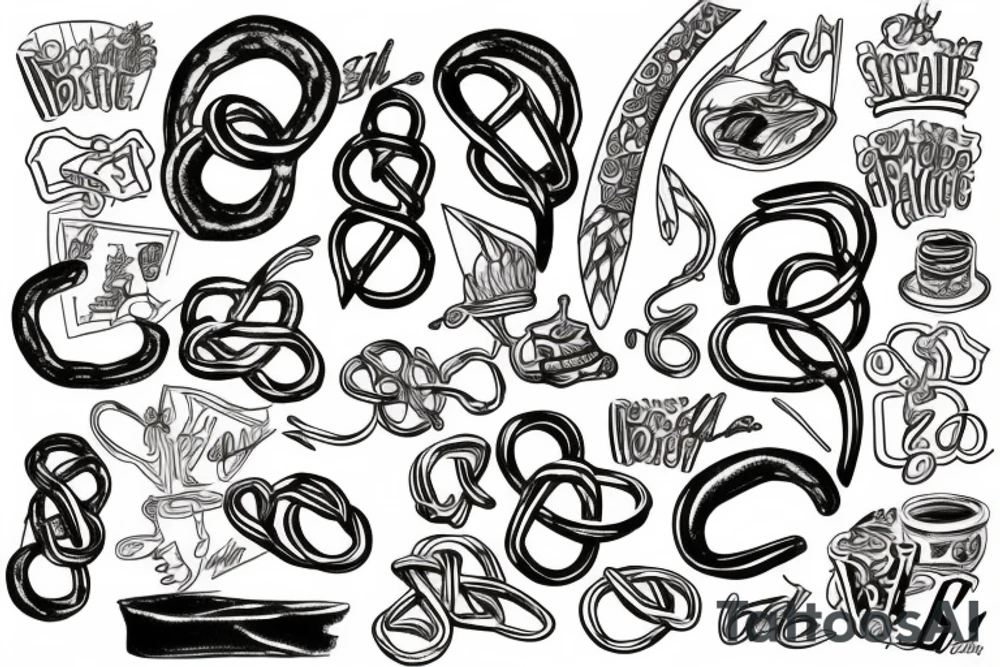 Pretzel tattoo idea