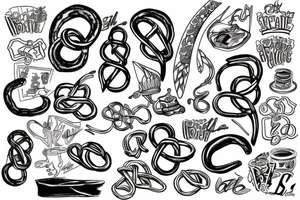 Pretzel tattoo idea