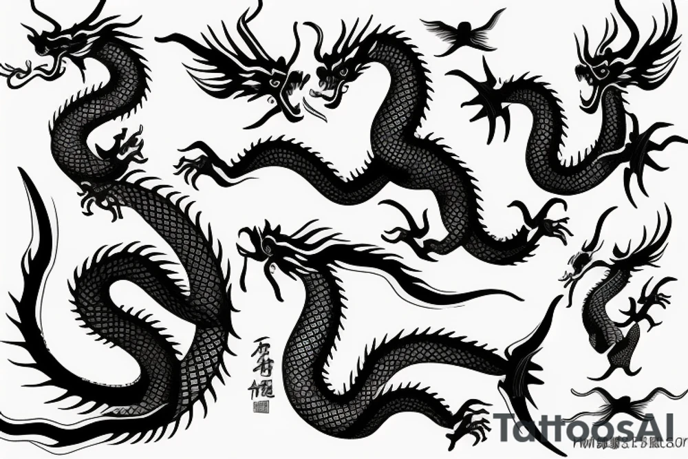 China dragon tattoo idea
