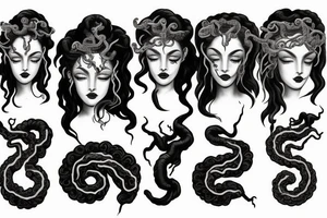 medusa statue tattoo idea