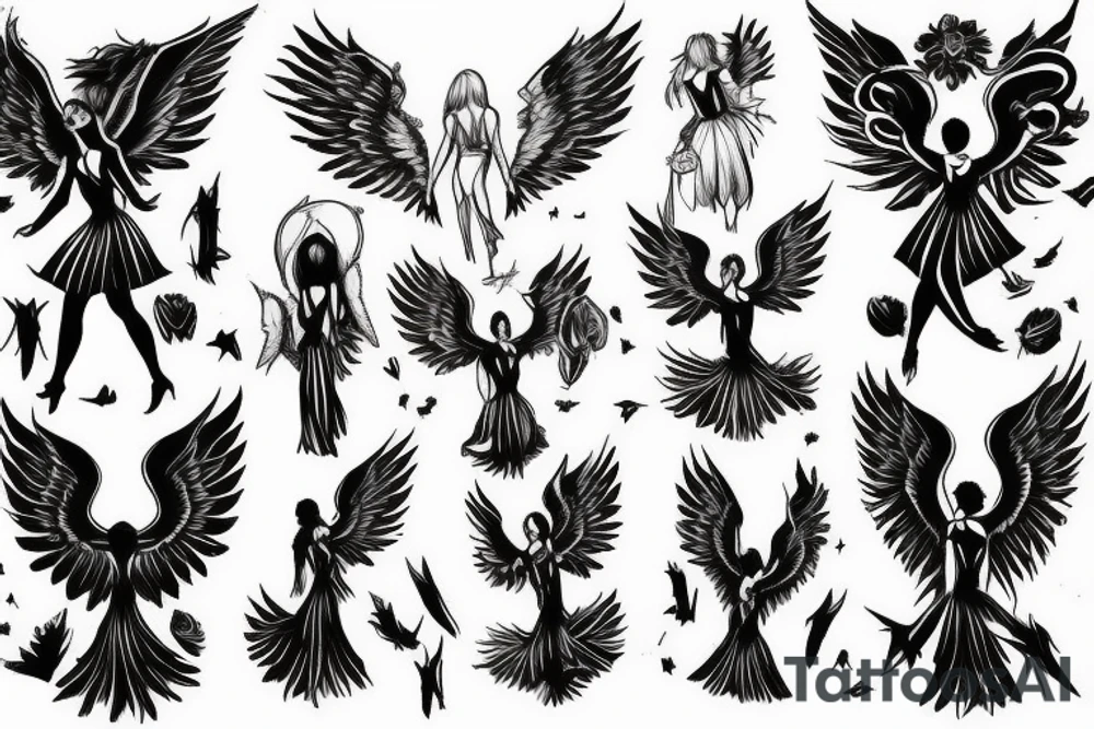 falling angel tattoo idea