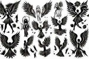 falling angel tattoo idea