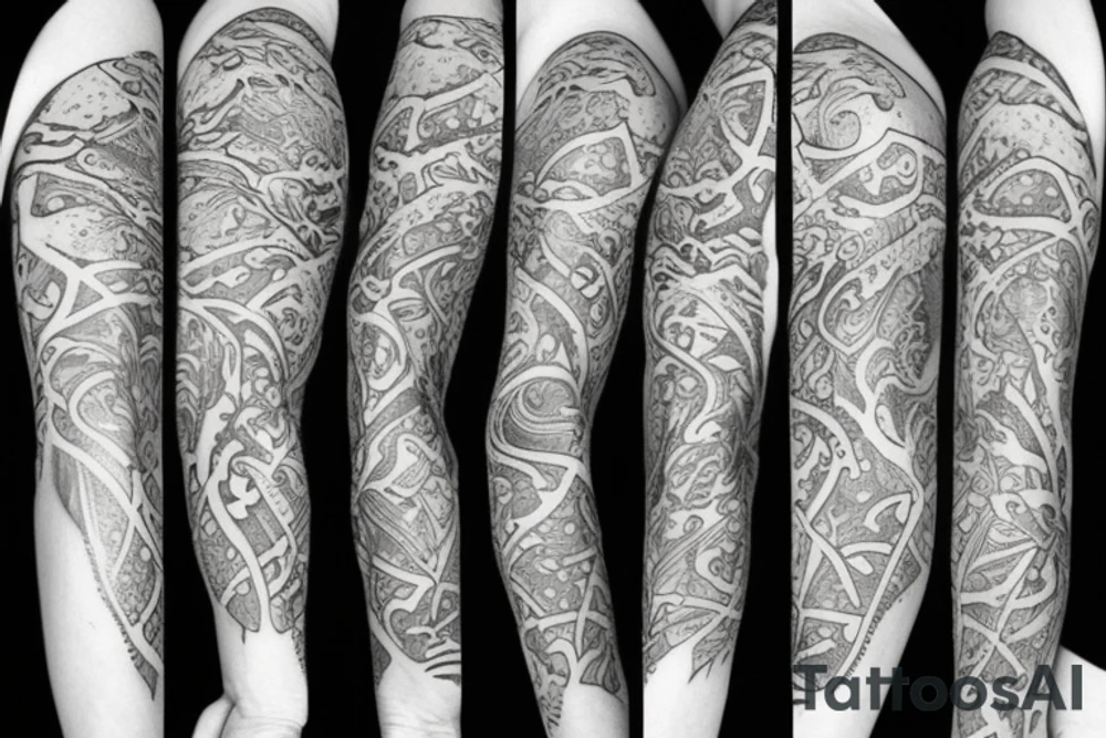 snowflakes falling, arm tattoo tattoo idea