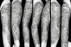 snowflakes falling, arm tattoo tattoo idea