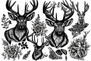 Stag in forbidden Forrest tattoo idea