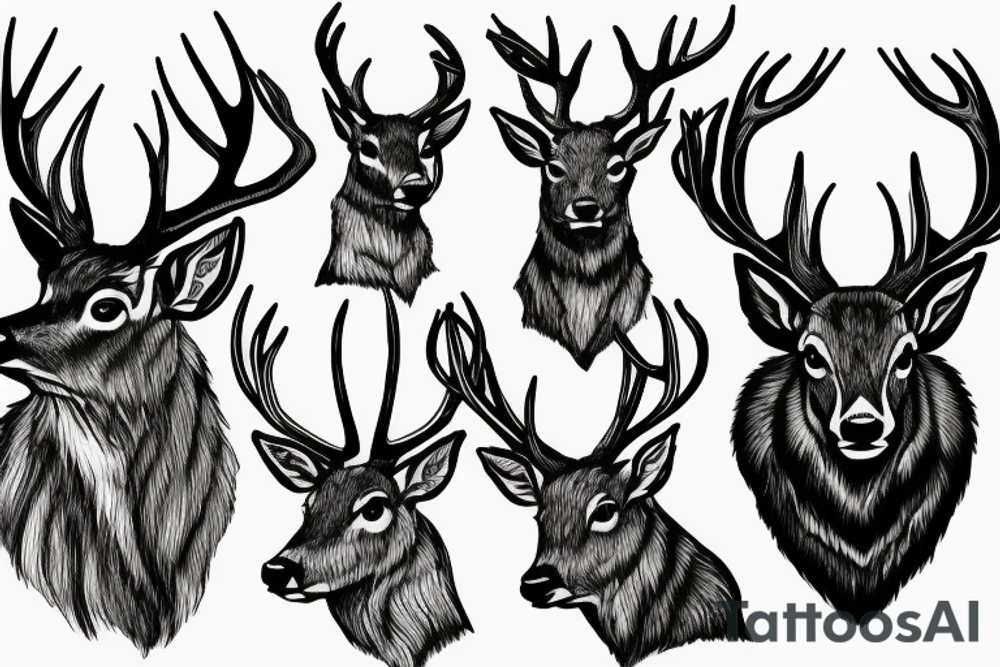 Stag in forbidden Forrest tattoo idea