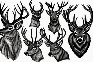 Stag in forbidden Forrest tattoo idea