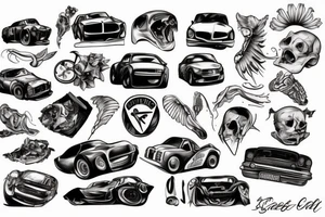Car crash tattoo idea