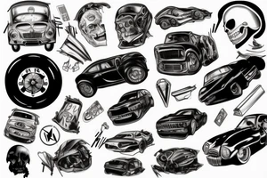 Car crash tattoo idea