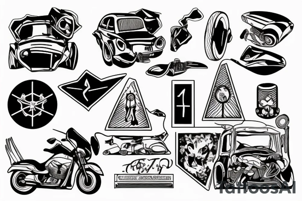 Crash on the Highway tattoo idea