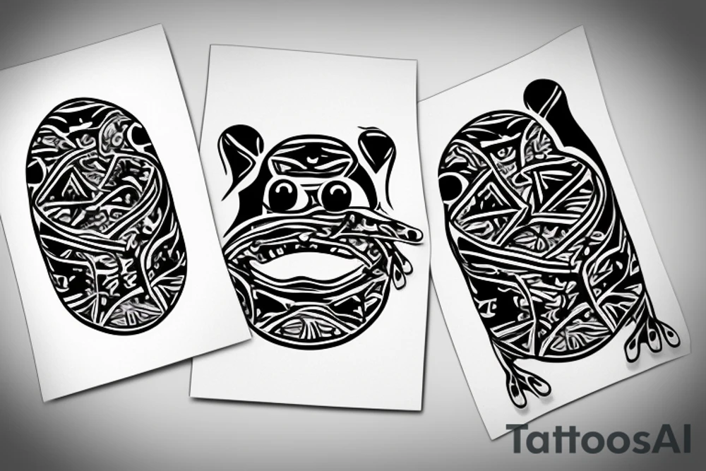 Frog skateboarding tattoo idea