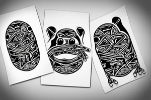 Frog skateboarding tattoo idea