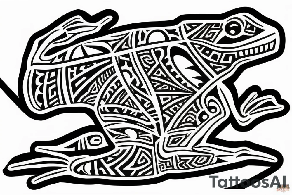 Frog skateboarding tattoo idea