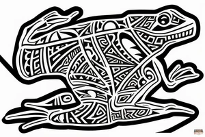 Frog skateboarding tattoo idea