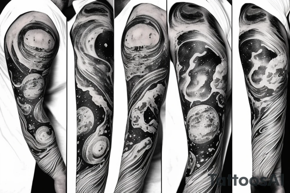 human that carries the universe tattoo idea