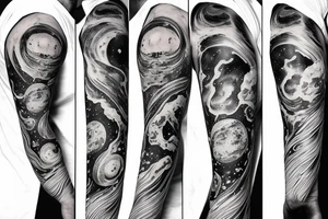 human that carries the universe tattoo idea