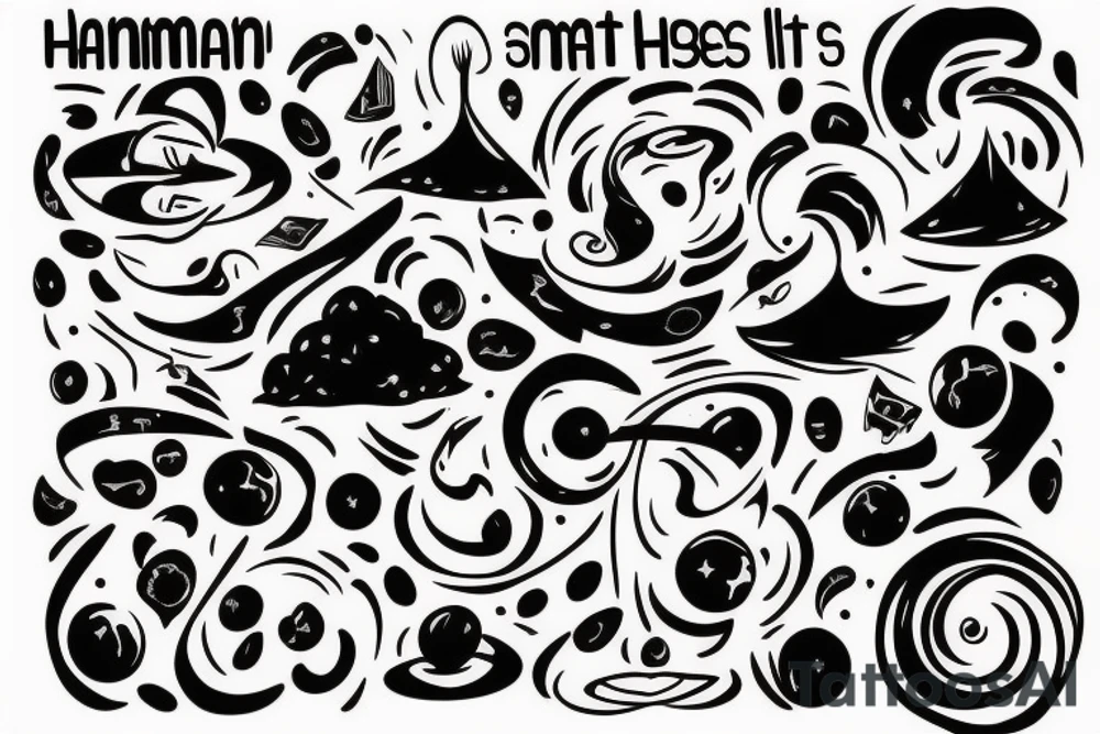 human that carries the universe tattoo idea