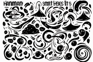human that carries the universe tattoo idea