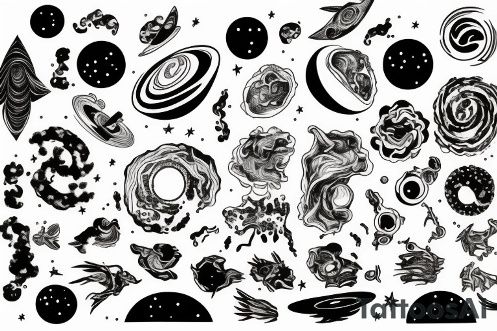 human that carries the universe tattoo idea