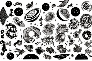 human that carries the universe tattoo idea