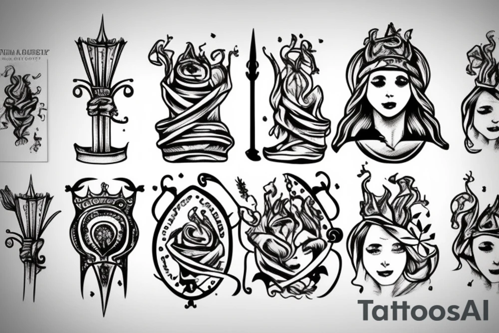 medieval candle tattoo idea