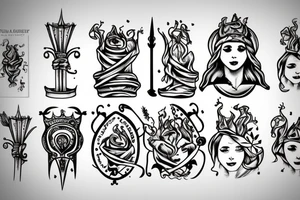 medieval candle tattoo idea