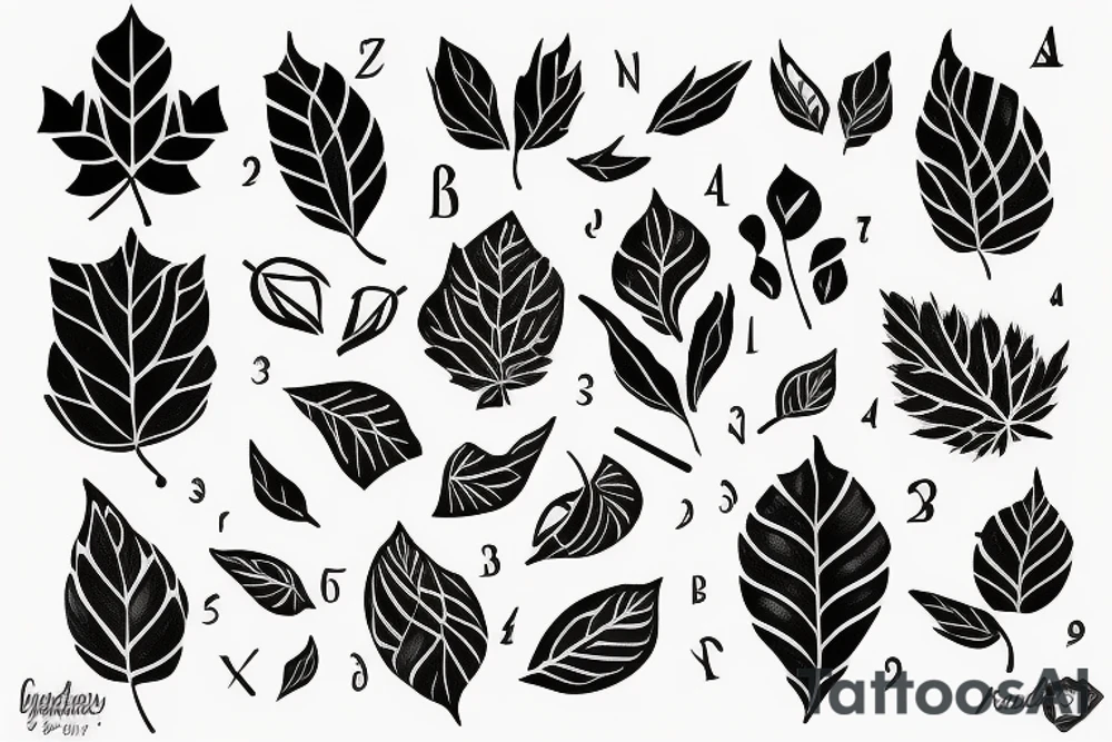 leaf birth month February tattoo idea