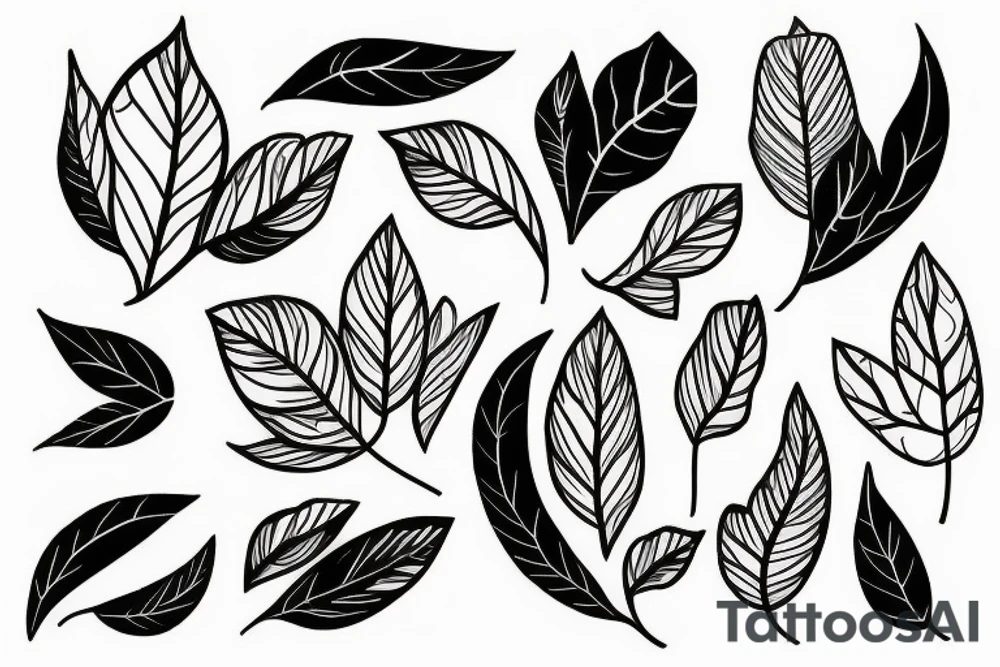 leaf birth month February tattoo idea