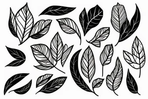 leaf birth month February tattoo idea