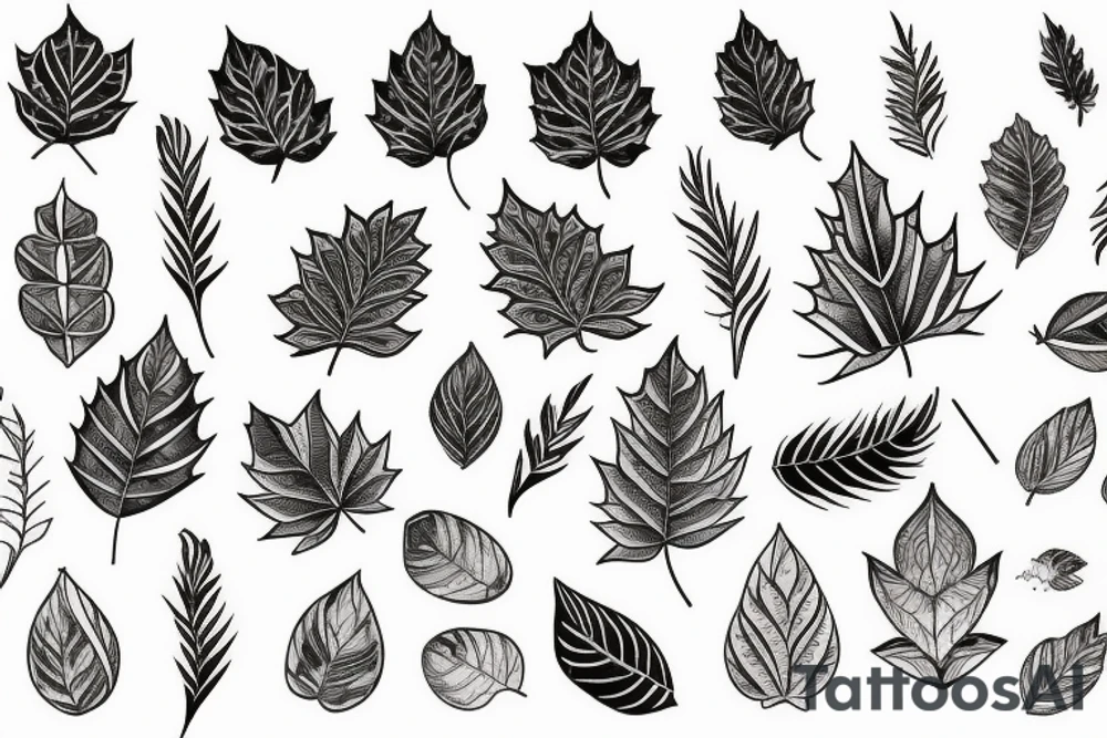 leaf birth month February tattoo idea