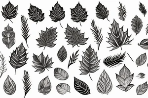 leaf birth month February tattoo idea