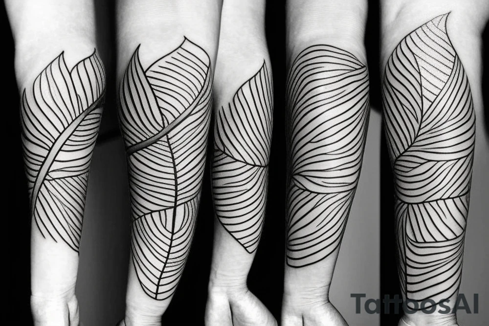 leaf birth month February tattoo idea