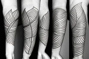 leaf birth month February tattoo idea