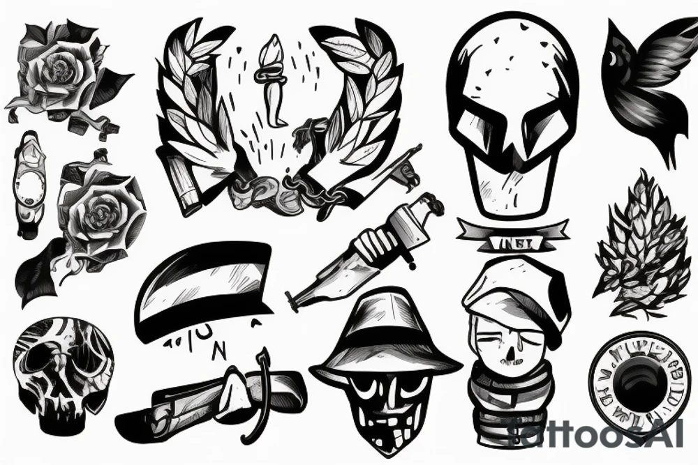 A lone soldier in the dawn of day tattoo idea