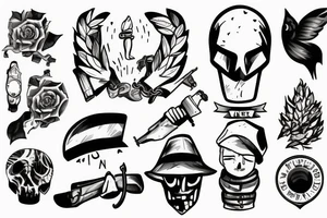 A lone soldier in the dawn of day tattoo idea