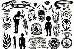 A lone soldier in the dawn of day tattoo idea