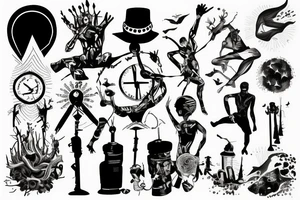 A lone soldier in the dawn of day tattoo idea