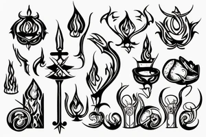 medieval candle tattoo idea
