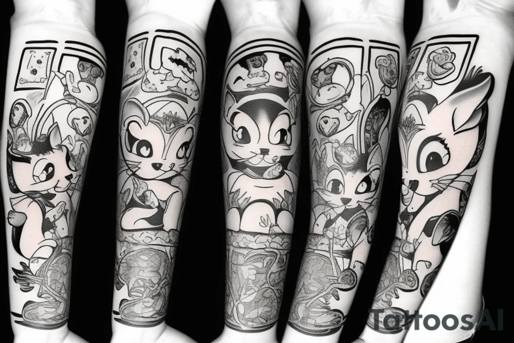 Tom and Jerry tattoo idea
