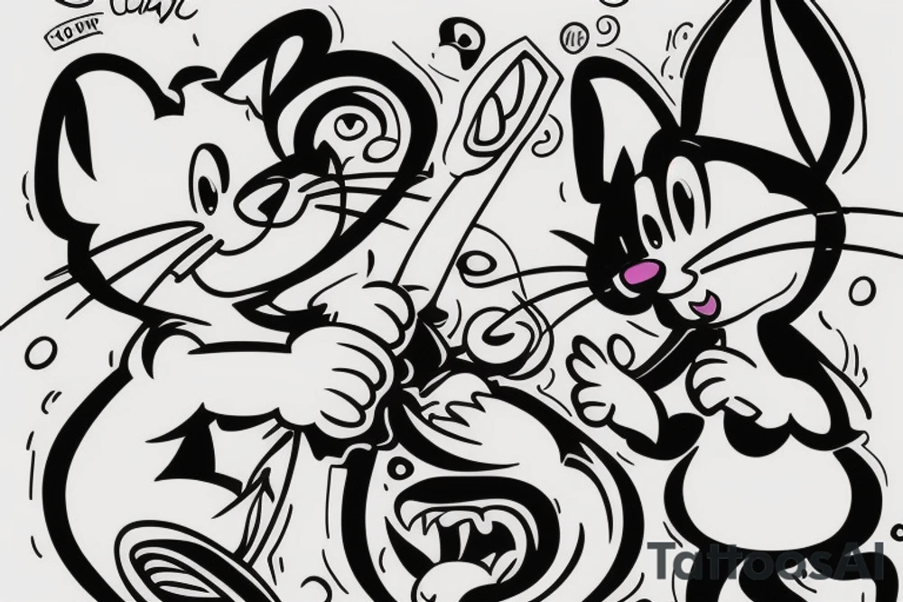 Tom and Jerry tattoo idea