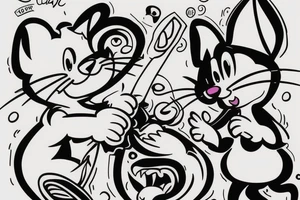 Tom and Jerry tattoo idea