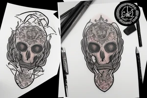 Chiński smok w płomieniach tattoo idea